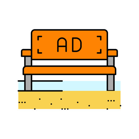 guerrilla advertising color icon vector illustrationのイラスト素材