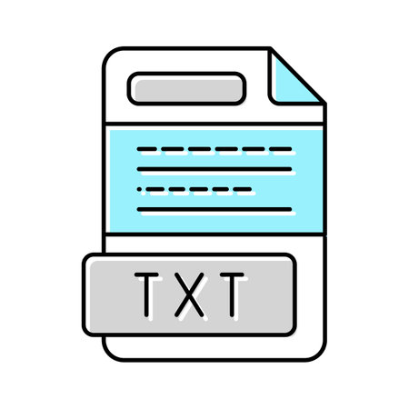 txt file format document color icon vector illustrationのイラスト素材