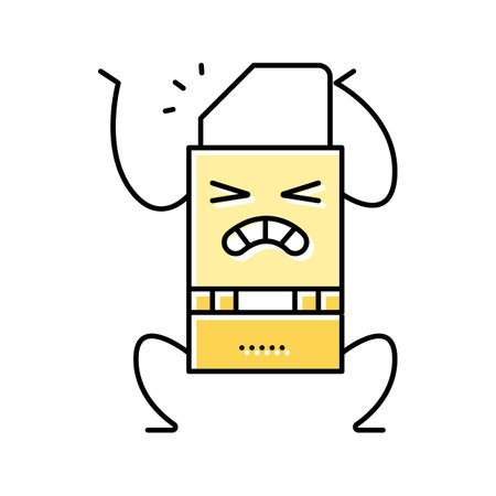 eraser school character color icon vector illustrationのイラスト素材