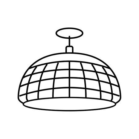 room lamp ceiling line icon vector illustrationのイラスト素材