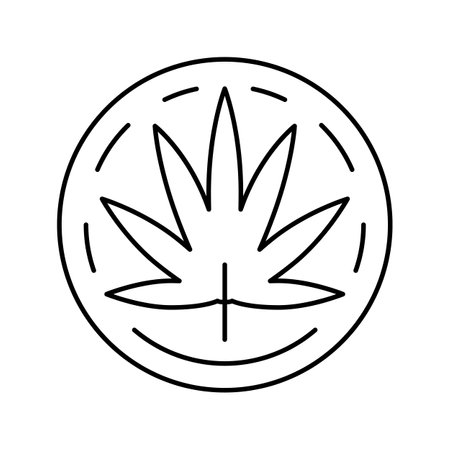 hemp fabric cloth line icon vector illustrationのイラスト素材