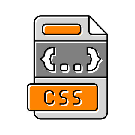 css file format document color icon vector illustrationのイラスト素材