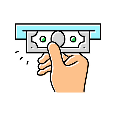 withdraw color icon vector illustrationのイラスト素材