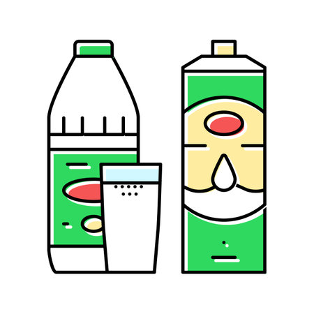 kefir milk product dairy color icon vector illustrationのイラスト素材