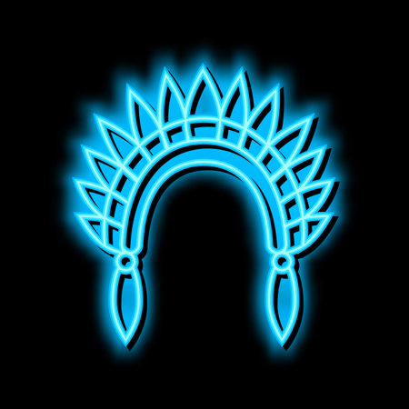 roach boho neon glow icon illustrationのイラスト素材