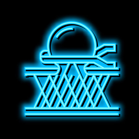 aneurysm repair neon glow icon illustrationのイラスト素材