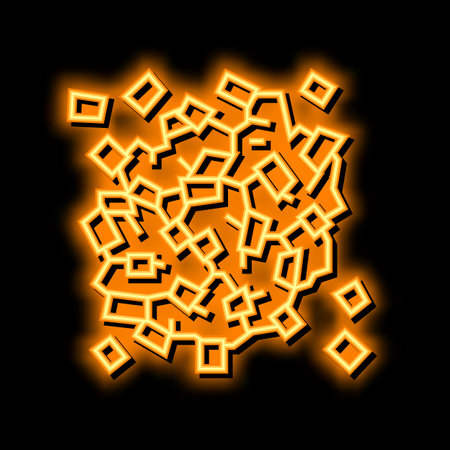 cut onion neon glow icon illustrationのイラスト素材