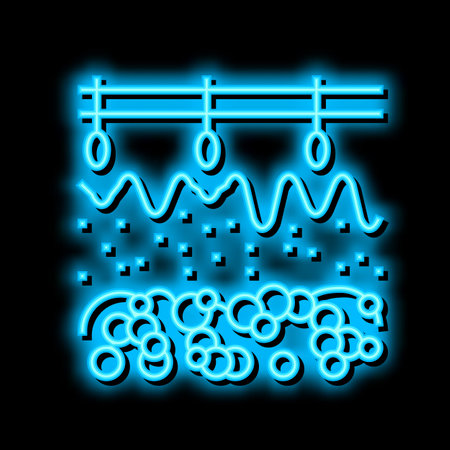 skin human organ neon glow icon illustrationのイラスト素材
