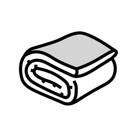 blanket bedroom interior color icon vector illustrationのイラスト素材