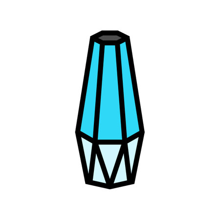 vase living room color icon vector illustrationのイラスト素材