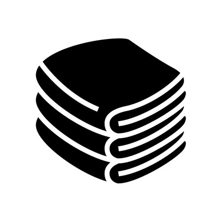 towel bathroom interior glyph icon vector illustrationのイラスト素材