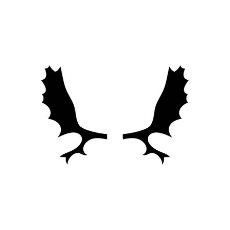 moose horn animal glyph icon vector illustrationのイラスト素材
