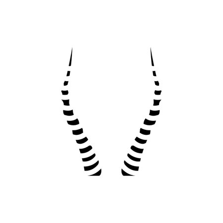 antelope horn animal glyph icon vector illustrationのイラスト素材