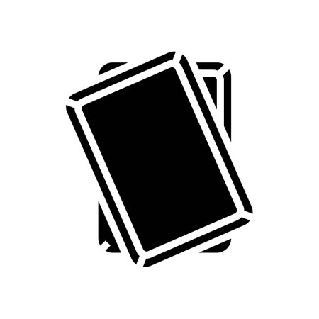 aluminum sheet pan kitchen cookware glyph icon vector illustrationのイラスト素材