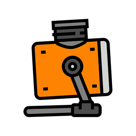 indoor space heater garage tool color icon vector illustrationのイラスト素材