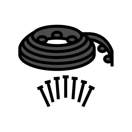 landscape edging garden tool color icon vector illustrationのイラスト素材