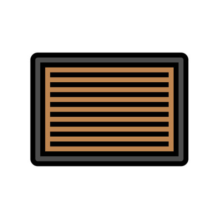 door mat home interior color icon vector illustrationのイラスト素材