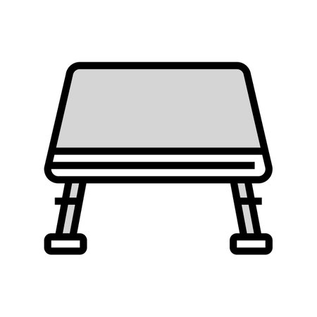 laptop tray home office color icon vector illustrationのイラスト素材