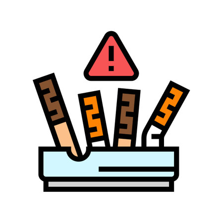 drug nicotine tobacco color icon vector illustrationのイラスト素材