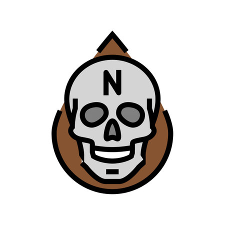 poison nicotine tobacco color icon vector illustrationのイラスト素材