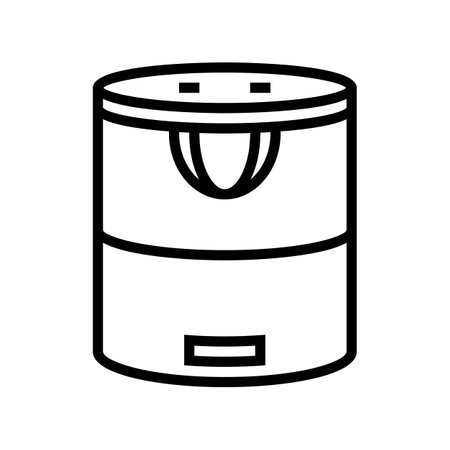 garden bag garden tool line icon vector illustrationのイラスト素材