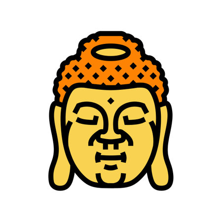 practice spiritual yoga relax color icon vector illustrationのイラスト素材