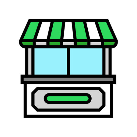 stall store color icon vector illustrationのイラスト素材