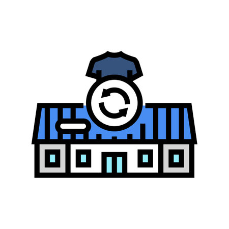 thrift shop store color icon vector illustrationのイラスト素材