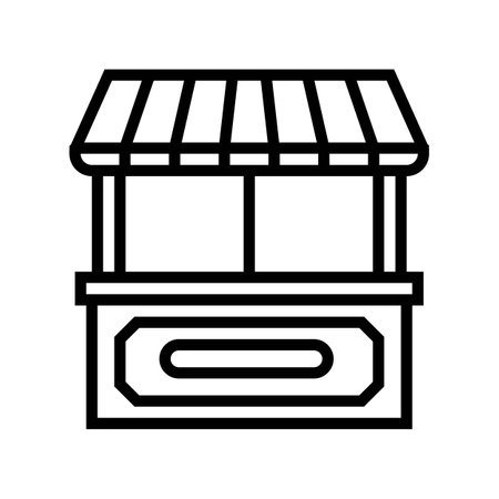 stall store line icon vector illustrationのイラスト素材