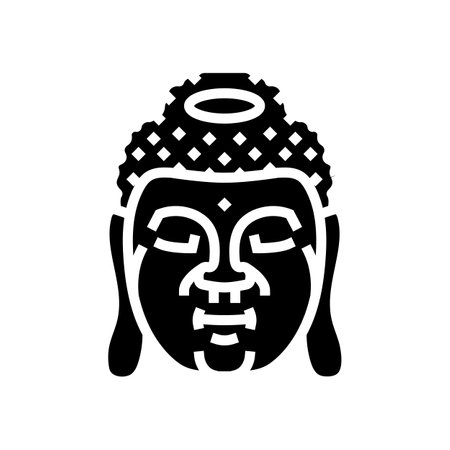 practice spiritual yoga relax glyph icon vector illustrationのイラスト素材