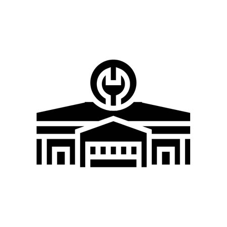 hardware shop shop glyph icon vector illustrationのイラスト素材