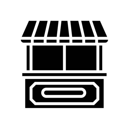 stall store glyph icon vector illustrationのイラスト素材