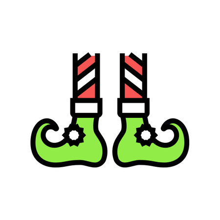 feet elf cute color icon vector illustrationのイラスト素材