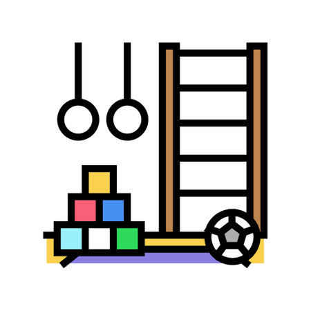 playroom child fun color icon vector illustrationのイラスト素材
