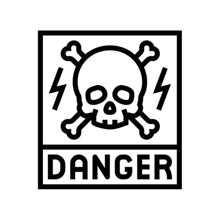 dangerous electricity line icon vector illustrationのイラスト素材