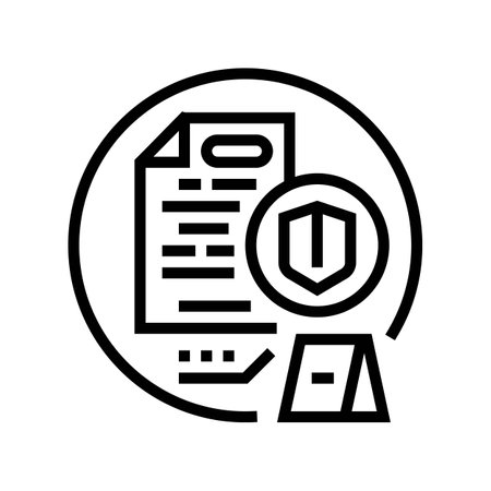 exculpatory evidence crime line icon vector illustrationのイラスト素材