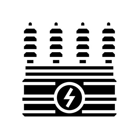 energy electricity glyph icon vector illustrationのイラスト素材
