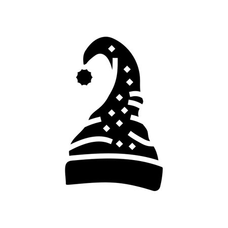 hat elf christmas xmas glyph icon vector illustrationのイラスト素材