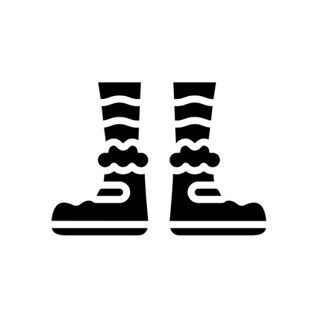 feet elf little glyph icon vector illustrationのイラスト素材