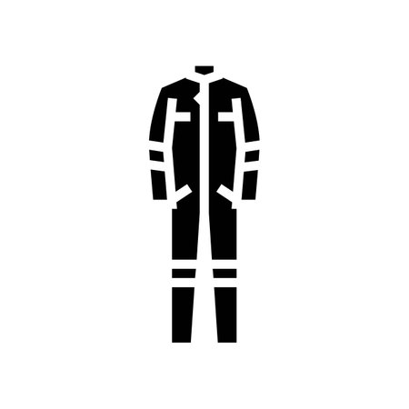 protective clothing tool work glyph icon vector illustrationのイラスト素材