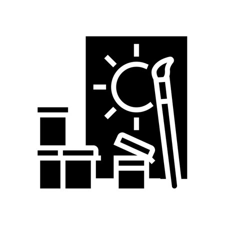 art child fun glyph icon vector illustrationのイラスト素材