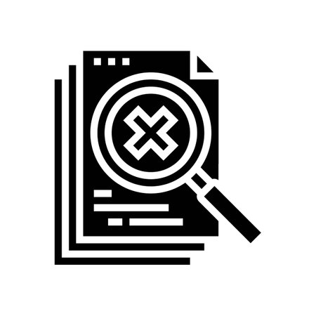audit refuse glyph icon vector illustrationのイラスト素材