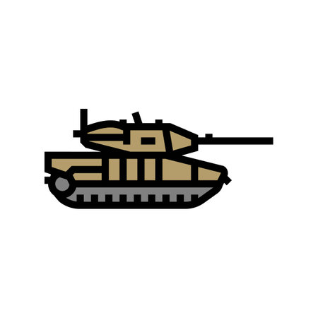 tank weapon war color icon vector illustrationのイラスト素材