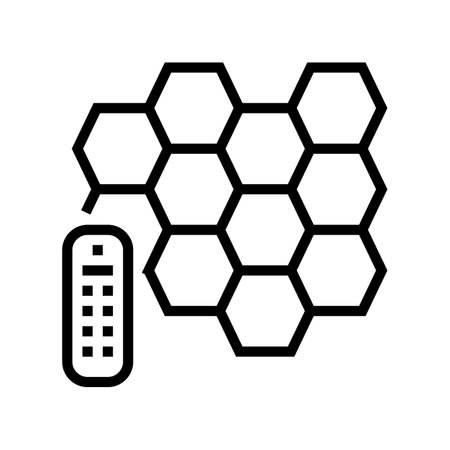 led lighting gaming pc line icon vector illustrationのイラスト素材