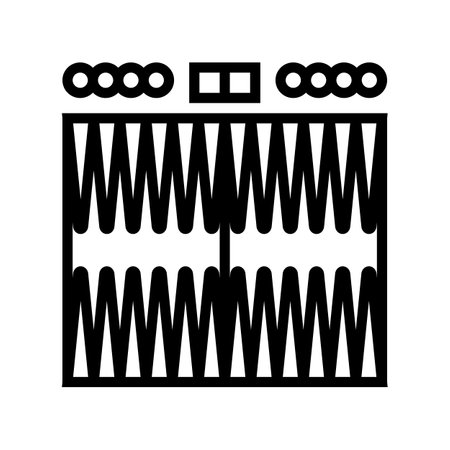 backgammon game board table line icon vector illustrationのイラスト素材