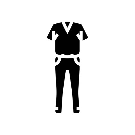 prisoner uniform crime glyph icon vector illustrationのイラスト素材