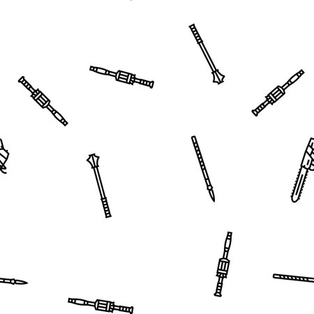 weapon gun game knife war vector seamless patternのイラスト素材