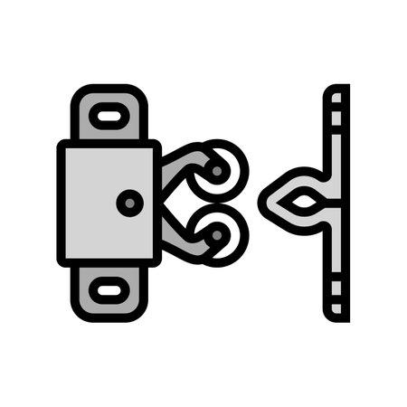 catches furniture hardware fitting color icon vector illustrationのイラスト素材