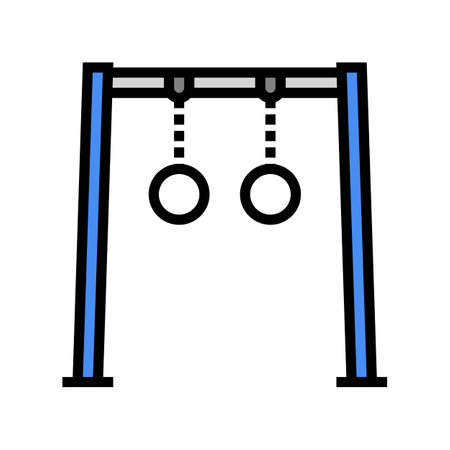 still rings park kid play color icon vector illustrationのイラスト素材