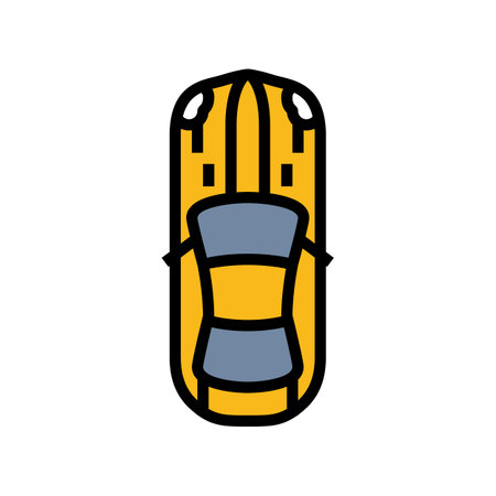wheel car top view color icon vector illustrationのイラスト素材
